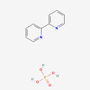 molecular formula C10H11N2O4P B12827729 phosphoric acid;2-pyridin-2-ylpyridine CAS No. 69898-46-0