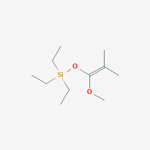 molecular formula C11H24O2Si B12827760 Silane, triethyl[(1-methoxy-2-methyl-1-propenyl)oxy]- CAS No. 55453-17-3