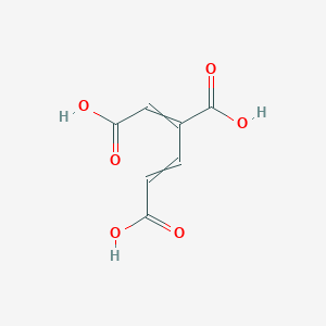 molecular formula C7H6O6 B12827774 Buta-1,3-diene-1,2,4-tricarboxylic acid CAS No. 109467-28-9