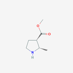 molecular formula C7H13NO2 B128278 (2S,3S)-Methyl 2-methylpyrrolidine-3-carboxylate CAS No. 143878-87-9