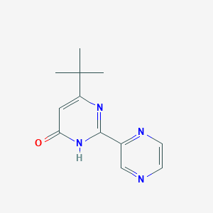 molecular formula C12H14N4O B12827801 6-(tert-Butyl)-2-(pyrazin-2-yl)pyrimidin-4-ol 