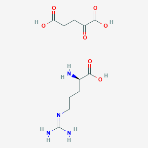 molecular formula C11H20N4O7 B12827815 (2R)-2-amino-5-(diaminomethylideneamino)pentanoic acid;2-oxopentanedioic acid 