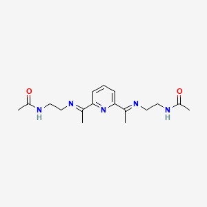 molecular formula C17H25N5O2 B12827831 N,N'-((((1E,1'E)-Pyridine-2,6-diylbis(ethan-1-yl-1-ylidene))bis(azanylylidene))bis(ethane-2,1-diyl))diacetamide 