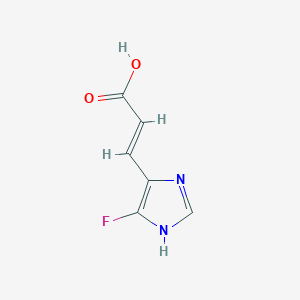 molecular formula C6H5FN2O2 B12827835 (E)-3-(5-fluoro-1H-imidazol-4-yl)acrylic acid 