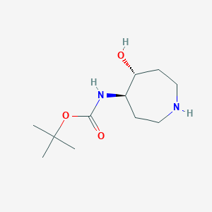 molecular formula C11H22N2O3 B12827838 tert-Butyl ((4R,5R)-5-hydroxyazepan-4-yl)carbamate 