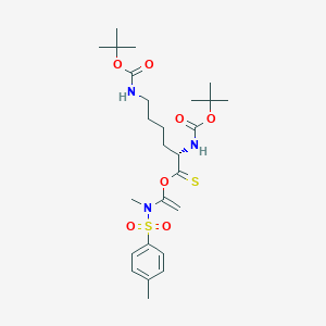 molecular formula C26H41N3O7S2 B12827855 O-(1-((N,4-Dimethylphenyl)sulfonamido)vinyl) (S)-2,6-bis((tert-butoxycarbonyl)amino)hexanethioate 