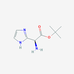 molecular formula C9H15N3O2 B12827908 (S)-tert-Butyl 2-amino-2-(1H-imidazol-2-yl)acetate 