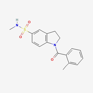 molecular formula C17H18N2O3S B12827953 N-Methyl-1-(2-methylbenzoyl)indoline-5-sulfonamide 