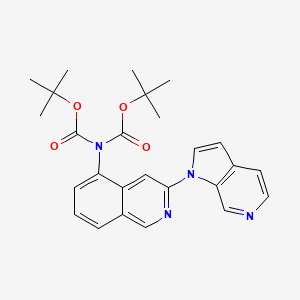 molecular formula C26H28N4O4 B12827973 N,N-Di-Boc-3-(1H-pyrrolo[2,3-c]pyridin-1-yl)isoquinolin-5-amine CAS No. 2135340-02-0