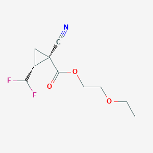 Trans-2-ethoxyethyl 1-cyano-2-(difluoromethyl)cyclopropanecarboxylate