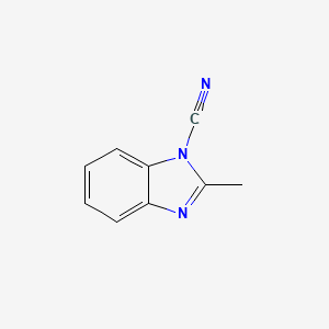 molecular formula C9H7N3 B12828062 2-methyl-1H-benzo[d]imidazole-1-carbonitrile 