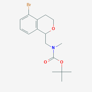 molecular formula C16H22BrNO3 B12828064 tert-Butyl ((5-bromoisochroman-1-yl)methyl)(methyl)carbamate 