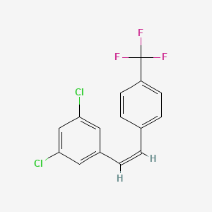 molecular formula C15H9Cl2F3 B12828103 1,3-dichloro-5-[(Z)-2-[4-(trifluoromethyl)phenyl]ethenyl]benzene 