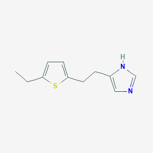 molecular formula C11H14N2S B12828118 4-(2-(5-ethylthiophen-2-yl)ethyl)-1H-imidazole 