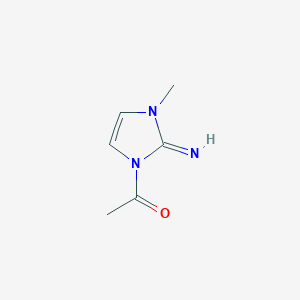 molecular formula C6H9N3O B12828154 1-(2-Imino-3-methyl-2,3-dihydro-1H-imidazol-1-yl)ethanone 