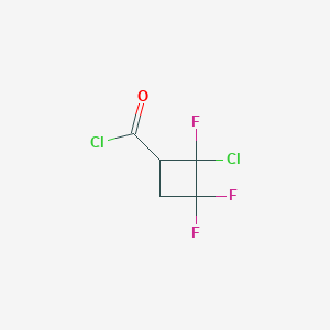 molecular formula C5H3Cl2F3O B12828156 2-Chloro-2,3,3-trifluorocyclobutane-1-carbonyl chloride CAS No. 51504-22-4