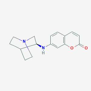 molecular formula C16H18N2O2 B12828181 (S)-7-(Quinuclidin-3-ylamino)-2H-chromen-2-one 