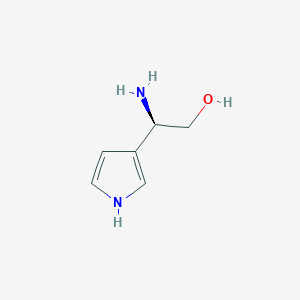 molecular formula C6H10N2O B12828183 (R)-2-Amino-2-(1H-pyrrol-3-yl)ethan-1-ol 