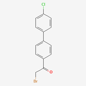 molecular formula C14H10BrClO B1282821 2-溴-1-[4-(4-氯苯基)苯基]乙酮 CAS No. 613-34-3