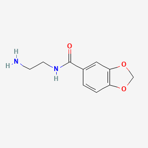 molecular formula C10H12N2O3 B1282828 N-(2-Aminoethyl)-1,3-benzodioxole-5-carboxamide 
