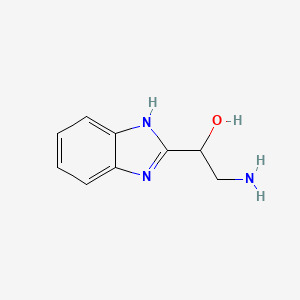 molecular formula C9H11N3O B12828310 2-Amino-1-(1H-benzo[d]imidazol-2-yl)ethanol 