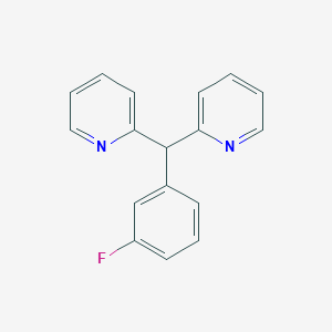 molecular formula C17H13FN2 B12828362 2,2'-((3-Fluorophenyl)methylene)dipyridine 