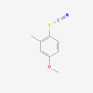 molecular formula C9H9NOS B12828377 4-Methoxy-2-methyl-1-thiocyanatobenzene 