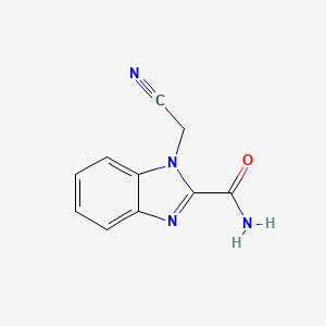 molecular formula C10H8N4O B12828403 1-(Cyanomethyl)-1H-benzo[d]imidazole-2-carboxamide 