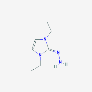 molecular formula C7H14N4 B12828413 1,3-Diethyl-2-hydrazono-2,3-dihydro-1H-imidazole 