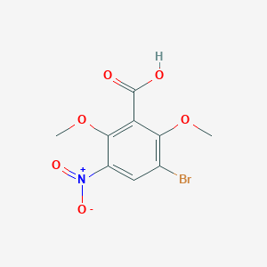 molecular formula C9H8BrNO6 B1282842 3-Bromo-2,6-dimethoxy-5-nitrobenzoic acid CAS No. 98527-25-4