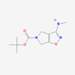 molecular formula C11H17N3O3 B12828425 tert-Butyl 3-(methylamino)-4H-pyrrolo[3,4-d]isoxazole-5(6H)-carboxylate 