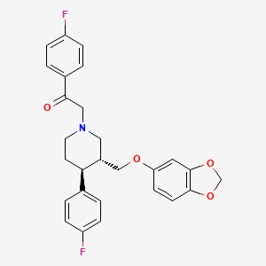 2-[(3R,4S)-3-(1,3-benzodioxol-5-yloxymethyl)-4-(4-fluorophenyl)piperidin-1-yl]-1-(4-fluorophenyl)ethanone