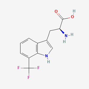 molecular formula C12H11F3N2O2 B12828448 (S)-2-Amino-3-(7-(trifluoromethyl)-1H-indol-3-yl)propanoic acid 