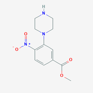 Methyl 4-nitro-3-(piperazin-1-yl)benzoate