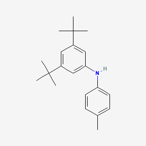 molecular formula C21H29N B12828505 Benzenamine, 3,5-bis(1,1-dimethylethyl)-N-(4-methylphenyl)- 