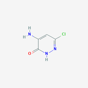 molecular formula C4H4ClN3O B1282851 4-氨基-6-氯吡啶嗪-3(2H)-酮 CAS No. 14704-64-4