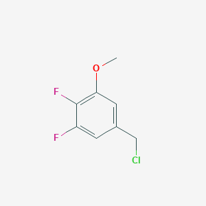 molecular formula C8H7ClF2O B12828527 5-(Chloromethyl)-1,2-difluoro-3-methoxybenzene 