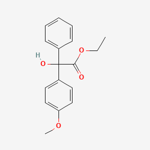 molecular formula C17H18O4 B12828539 Ethyl 2-hydroxy-2-(4-methoxyphenyl)-2-phenylacetate 