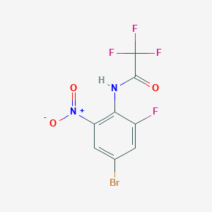 molecular formula C8H3BrF4N2O3 B12828564 N-(4-Bromo-2-fluoro-6-nitrophenyl)-2,2,2-trifluoroacetamide 