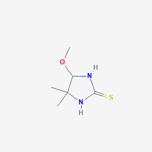 molecular formula C6H12N2OS B12828577 5-Methoxy-4,4-dimethylimidazolidine-2-thione 