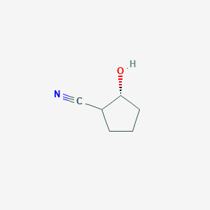 molecular formula C6H9NO B12828597 (2R)-2-Hydroxycyclopentane-1-carbonitrile 