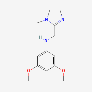 molecular formula C13H17N3O2 B12828608 3,5-Dimethoxy-N-((1-methyl-1h-imidazol-2-yl)methyl)aniline 