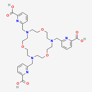 molecular formula C33H42N6O9 B12828609 6,6',6''-((1,7,13-Trioxa-4,10,16-triazacyclooctadecane-4,10,16-triyl)tris(methylene))tripicolinic acid 