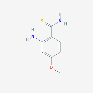 molecular formula C8H10N2OS B12828616 2-Amino-4-methoxybenzothioamide 