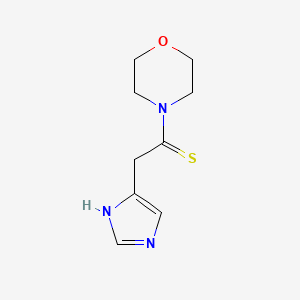 molecular formula C9H13N3OS B12828626 2-(1H-Imidazol-4-yl)-1-morpholinoethanethione 