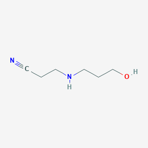 molecular formula C6H12N2O B1282865 3-[(3-Hydroxypropyl)amino]propanenitrile CAS No. 34449-95-1
