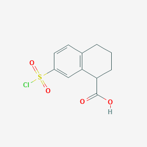 7-(Chlorosulfonyl)-1,2,3,4-tetrahydronaphthalene-1-carboxylic acid