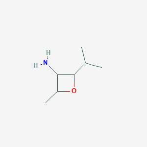 molecular formula C7H15NO B12828694 2-Methyl-4-(propan-2-yl)oxetan-3-amine 