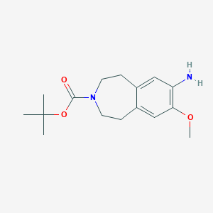 tert-Butyl 7-amino-8-methoxy-1,2,4,5-tetrahydro-3H-3-benzazepine-3-carboxylate