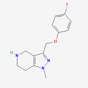 3-((4-Fluorophenoxy)methyl)-1-methyl-4,5,6,7-tetrahydro-1H-pyrazolo[4,3-c]pyridine